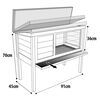 FLAMINGO Rabbit Hutch Bugs 90 Cottage 91x45x70 cm Grey