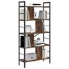 vidaXL Bookshelf Smoked Oak 75 x 30 x 156 cm Engineered Wood