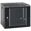 vidaXL Network Cabinet with Storage Black 530 x 400 x 450 mm Steel