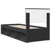 vidaXL Bed Frame with Headboard Black 75 x 190 cm Solid Pine Wood