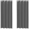 vidaXL Voile Curtains with Grommets 2 pcs Dark Grey 140x245 cm