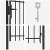 vidaXL Fence Gate Boxtel Single Door with Spike Top Steel 1x1.2 m Black