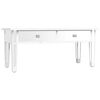 vidaXL Mirrored Coffee Table 106x45x45 cm Engineered Wood and Glass