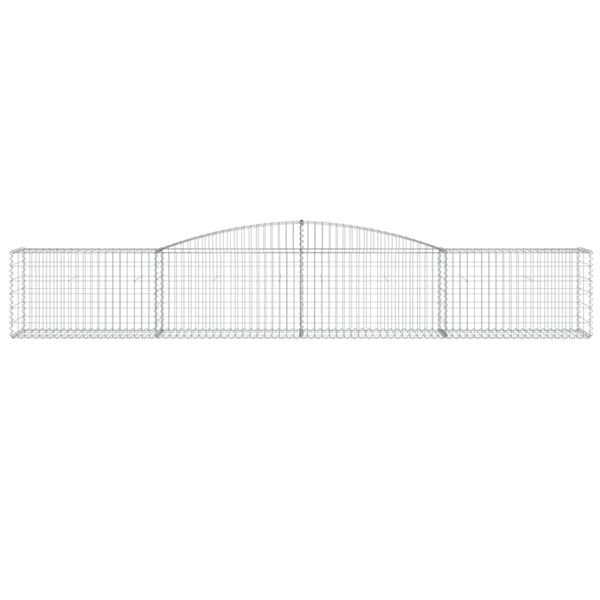 vidaXL Arched Gabion Baskets 20 pcs 400x50x60/80 cm Galvanised Iron