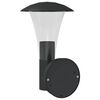 vidaXL Outdoor Wall Lights 2pcs Black Stainless Steel