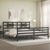 vidaXL Bed Frame without Mattress Grey 200x200 cm Solid Wood