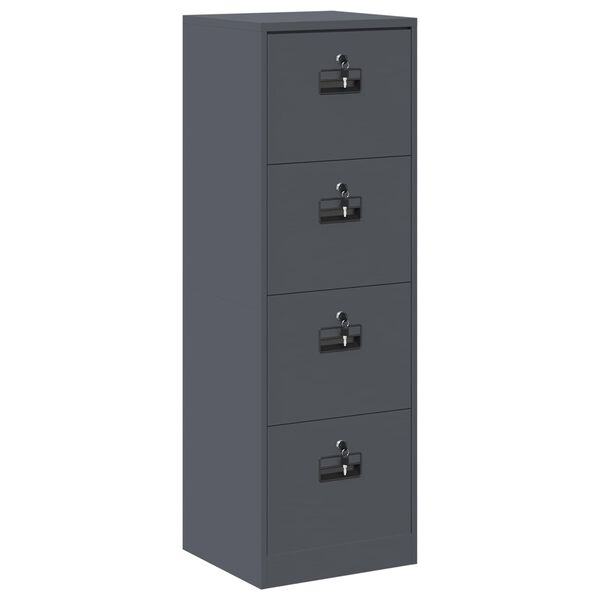 vidaXL File Cabinet Anthracite 45.5 x 42 x 139 cm Cold-Rolled Steel