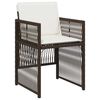 vidaXL Garden Dining Set 5 pcs Brown Powder-Coated Steel