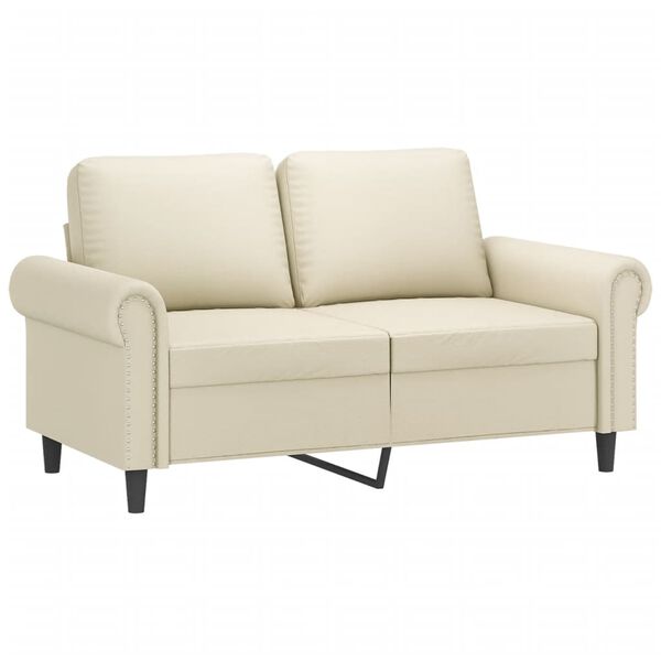 vidaXL 2-Seater Sofa Cream 120 cm Faux Leather