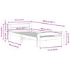 vidaXL Bed Frame without Mattress Wax Brown 90x200 cm Solid Wood Pine