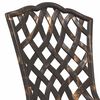 vidaXL Garden Bistro Set 3 pcs Bronze Aluminium