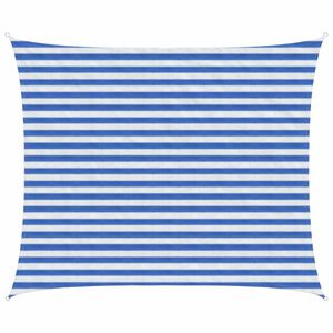 vidaXL Sunshade Sail 2.5 x 4 m HDPE Rectangular Blue and White
