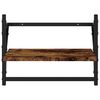 vidaXL Wall Shelves with Bars 2 pcs Smoked Oak 40x25x30 cm