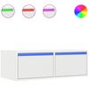 vidaXL TV Cabinet with LED Lights White 75x35.5x25 cm