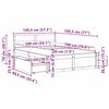 vidaXL Bed with Drawers and Mattress 140x190 cm Solid Wood Pine