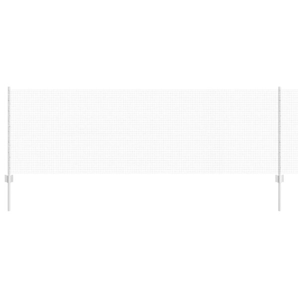 vidaXL Fence with Post Silver 0.8 x 50 m Steel