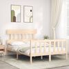 vidaXL Bed Frame without Mattress Small Double Solid Wood Pine