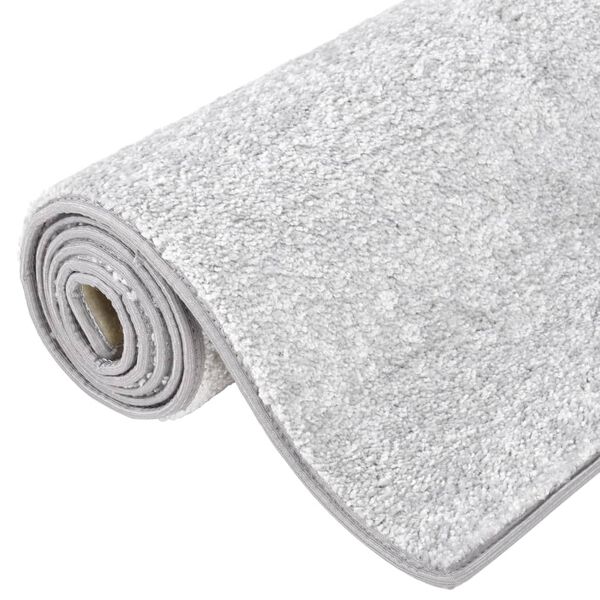 vidaXL Soft Pile Rug Anti-slip 67x180 cm Light Grey