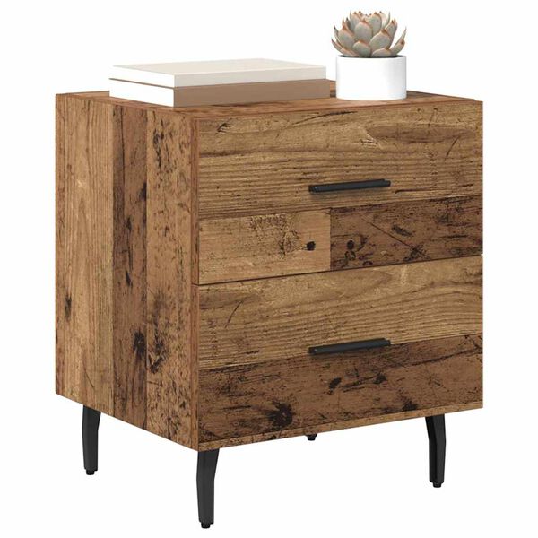 vidaXL Bedside Cabinet Old Wood 40 x 35 x 47.5 cm Engineered Wood