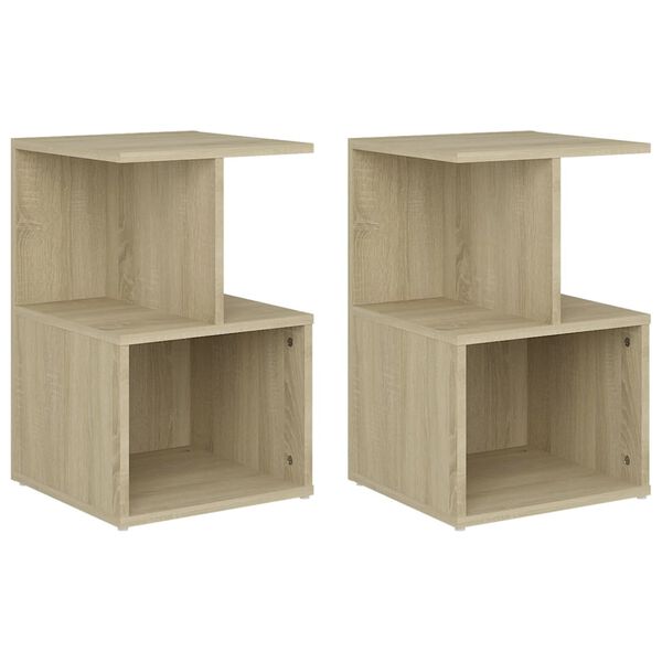 vidaXL Bedside Cabinets 2 pcs Sonoma Oak 35x35x55 cm Engineered Wood