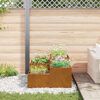 vidaXL Garden Planter Rusty 100 x 100 x 48 cm Weathering Steel