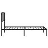 vidaXL Metal Bed Frame without Mattress with Headboard Black 100x190cm