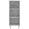 vidaXL Highboard Concrete Grey 34.5x34x180 cm Engineered Wood