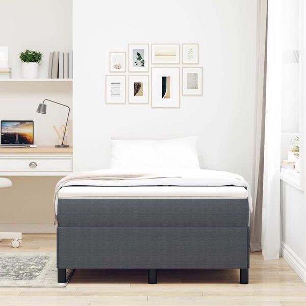 vidaXL Bed Frame Dark grey 120 x 190 cm Corduroy fabric