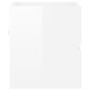 vidaXL Bathroom Furniture Set High Gloss White Engineered Wood