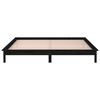 vidaXL LED Bed Frame without Mattress Black 200x200 cm Solid Wood