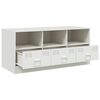 vidaXL TV Cabinet White 99x39x44 cm Steel