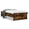 vidaXL Bed Frame without Mattress Smoked Oak 75x190 cm