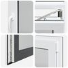 vidaXL Basement Window "RISOR" 110x50 cm Tilt&Turn DIN Right Anthracite