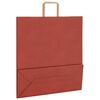 vidaXL Paper Bags 250 pcs with Handles Red 45x17x48 cm