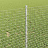 vidaXL Fence with Post Silver 1 x 10 m Steel