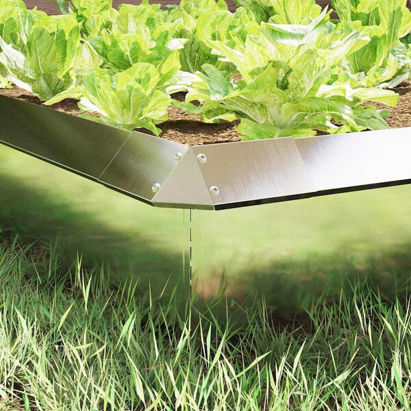 vidaXL Snail Fence 4 pcs Silver 13.5 x 13.5 x 25 cm Stainless Steel