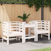 vidaXL Garden Chairs 2 pcs White 61.5x53x71 cm Solid Wood Pine