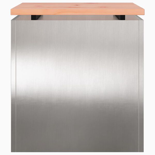 vidaXL Garden Bench Silver 40 x 40 x 43 cm Stainless steel