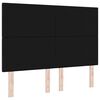 vidaXL Headboard with LED Strip Lights Adjustable Black 72 cm Velvet