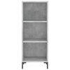 vidaXL Highboard Concrete Grey 34.5x34x180 cm Engineered Wood