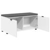 vidaXL Hall Bench with Cushion with Storage White 100 x 38 x 46 cm