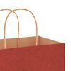 vidaXL Paper Bags 250 pcs with Handles Red 26x17x25 cm