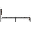 vidaXL Metal Bed Frame without Mattress Smoked Oak 100x190 cm