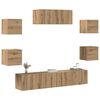vidaXL 7 Piece TV Cabinet Set Wall-mounted Artisan Oak