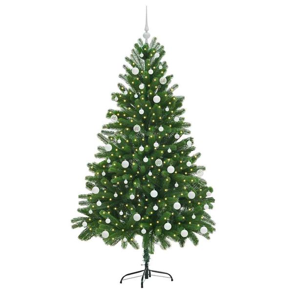 vidaXL Christmas Tree with 300 LEDs with Stand Green 180 cm PE