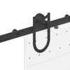 vidaXL Sliding Door Hardware Kit 183 cm Steel Black