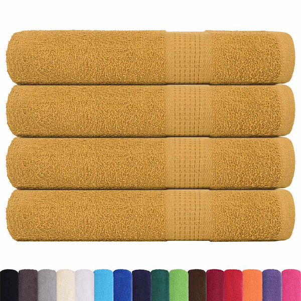 vidaXL Towels "FROGN" 4 pcs Gold 100x200 cm 360 gsm