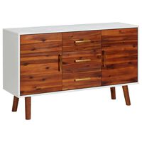 vidaXL Sideboard 110x35x70 cm Solid Acacia Wood and MDF