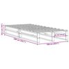 vidaXL Bed Frame without Mattress Wax Brown 100x200 cm Solid Wood Pine