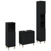 vidaXL Bathroom Furniture Set 3 pcs Black Oak